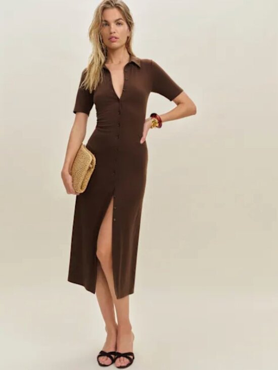 Reformation Dresses & Skirts - Reformation Aiden Knit Dress - Cafe
